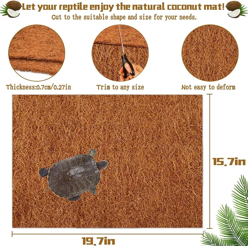 Reptielmat van natuurlijke kok - Substrate Coconut Fiber recensie en prijs